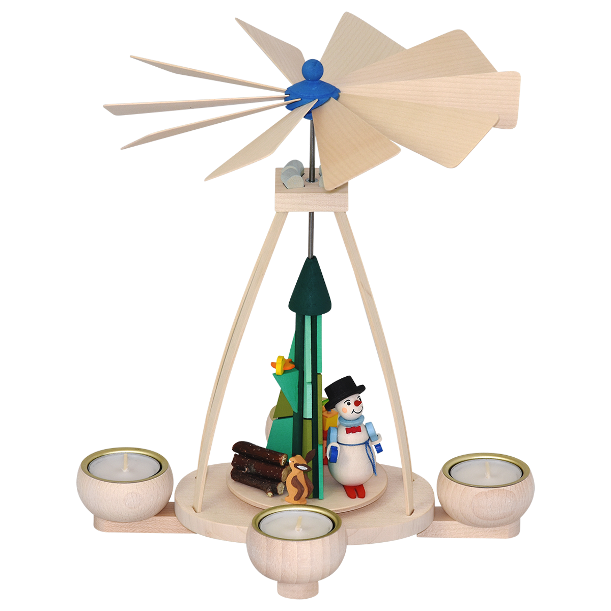 Christmas Pyramid (Medium) - Frosty the Snowman in a Christmas Forest